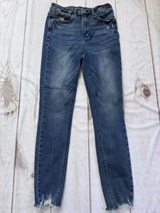Judy Blue Skinny Distressed Jeans Stretch Women High Waist Md Wash Denim Sz 9/29 - Picture 1 of 11