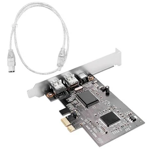 PCI Express X1 PCI-E FireWire 1394A IEEE1394 Controller Card 3 Port for6423 - Picture 1 of 9
