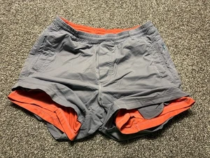 Birddogs Boom Shorts Mens Large Gray Orange Athletic Lined Stretch Zip Pockets - Picture 1 of 10