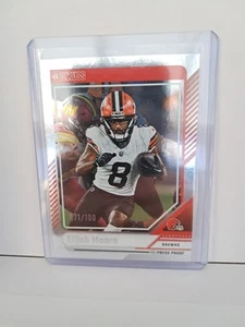 2024 Panini Donruss Football Press Proof Silver Elijah Moore #56 /100 - Bild 1 von 2