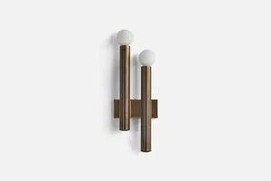 Italian Designer, Sconce, Brass Light, Italy, 1960s Wall Fixture Modern Light - Picture 1 of 11