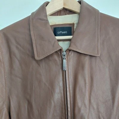 Offset Lederjacke Lammnappa L 52 braun - Bild 1 von 4
