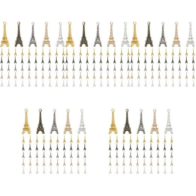  5 Pack Halskette Eiffelturm Anhaenger Schlüsselanhängerring Schlüsselbund - Bild 1 von 4