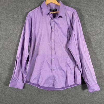 Jonathan Adams Shirt Mens 2XL XXL Purple Button Up Collared Formal Office Career - image 1 of 4