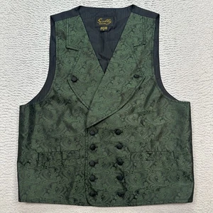 Scullys Western Weste mit Knöpfen Small grün schwarz Paisley Print - Bild 1 von 8