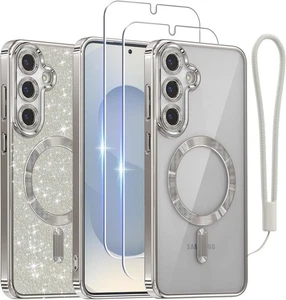 Meifigno Case for Samsung Galaxy S25 6.7 inch with Gliter Card & Wrist Strap 334 - Picture 1 of 6