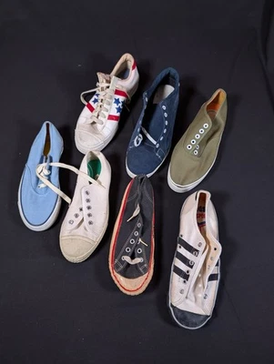Vtg Lot of Single Keds Converse Canvas Oxford Sneaker One Shoe Shoes USA Amputee - Image 1 of 4