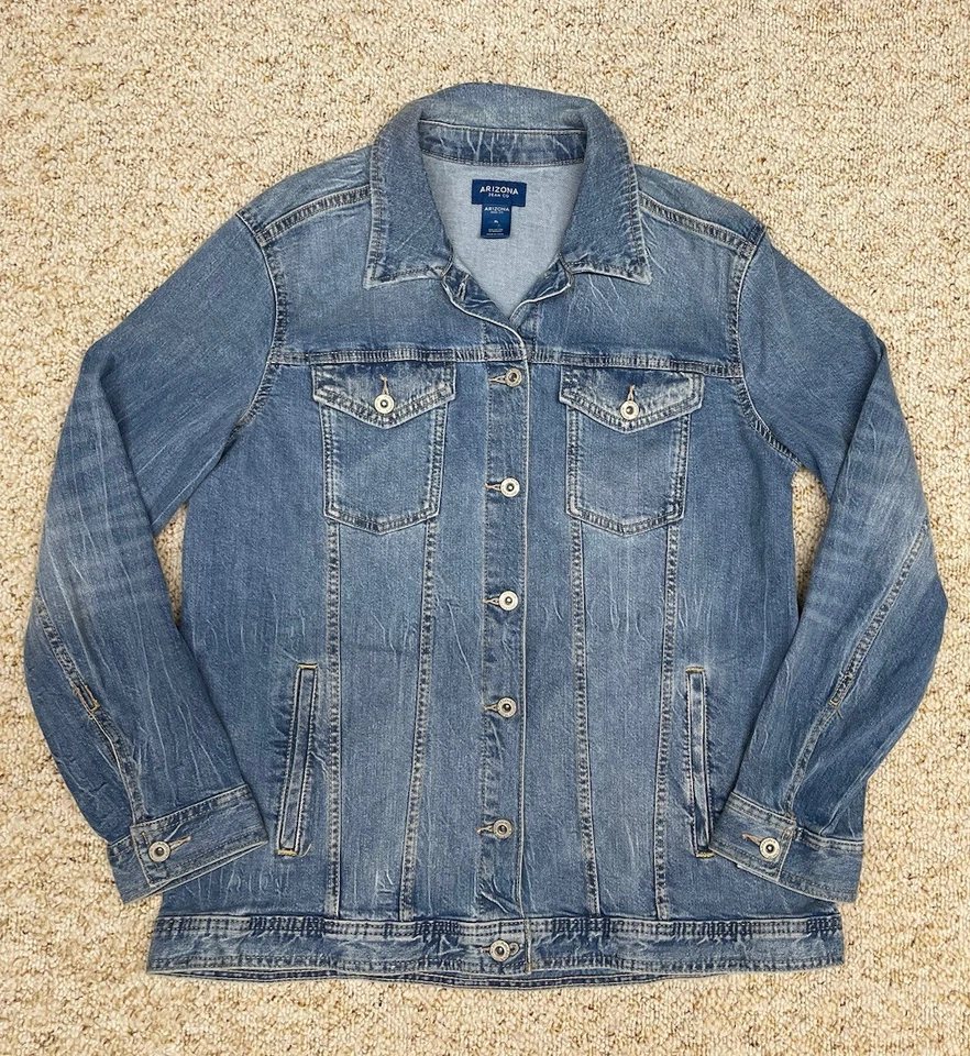 Chaqueta vaquera Arizona para mujer talla XL abotonada elástica denim azul Foto 1 de 4