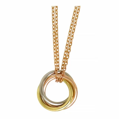 Colar Cartier Baby Trinity Au750 K18YG K18WG K18PG Feminino - Imagem 1 de 4