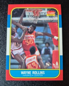 1986-87 86 Fleer Basketball card #94 Wayne Rollins Atlanta Hawks NEAR MINT EOR - Picture 1 of 3