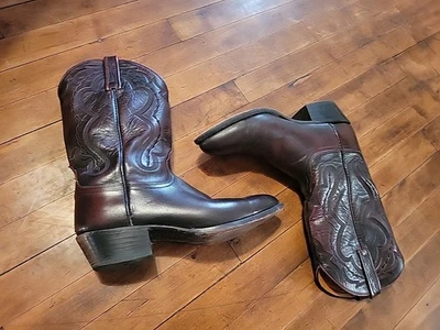 Botas de Vaquero Lucchese 2000 Negro Cereza Avestruz Para Hombre 10.5 D  Foto 1 de 4