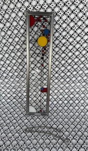 Frank Lloyd Wright Inspired Stained Glass Playhouse Window Panel - Picture 1 of 22
