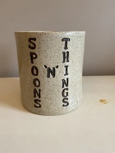 Nancy Hammond NY Studio Art Pottery Utensil Holder 1993 Vintage One of a Kind! - Picture 1 of 7