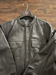 First Mfg Co Men's Motorcycle Leather Shirt, Jacket Vigilante - FIM404ES - Picture 1 of 4