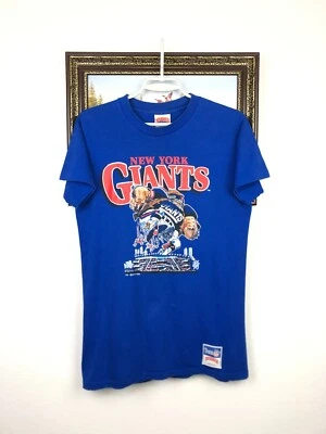 Camiseta deportiva vintage de los 90 New York Giants con estampado de nuez moscada para mujer rara talla L Foto 1 de 4