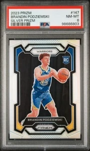 Brandin Podziemski 2023 Silver Prizm #147 Rookie RC Warriors PSA 8 - Picture 1 of 2