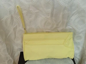 Muñequera clutch geométrica amarilla canaria años 80 de colección - Imagen 1 de 2