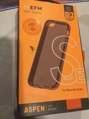 iPhone SE, 5S, 5 EFM D30 Aspen Case Armour in Black EFCDUAE123BLA Military Grade - Image 1 of 4