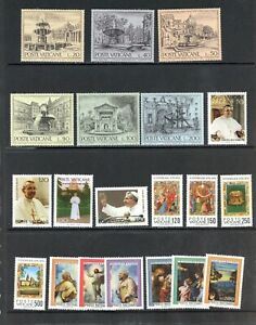 R2025   Vatican City  1976/9   complete sets - see scan    MNH