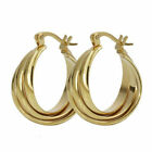 Elegant Gold Plated Hoop Earrings Women Cubic Zirconia Wedding Jewelry Gifts