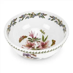Portmeirion Botanic Garden 11" Salad Bowl | Azalea Motif Dishwasher Safe - Picture 1 of 8
