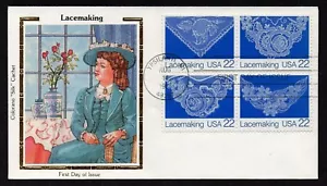 USA, SCOTT # 2351-2354, COLORANO FDC COVER - LACEMAKING YEAR 1987 - Picture 1 of 1