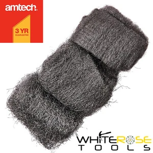 Amtech Steel Wire Multi Grade Wool Coarse Medium Fine Copper Pipe S3530 12pc - Picture 1 of 2
