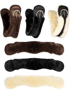 Equinate Western Mondgurt mit echtem Lammfell - Kurzgurt Bauchgurt Sattelgurt - Bild 1 von 28