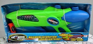 Vintage Trendmasters STURM MONSUN FORCE 4 PUMPE ACTION WASSER Pistole HTML Neu im Karton Kbtoys - Bild 1 von 7