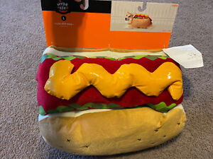 NEW Hot Dog Hotdog Pet Halloween Costume Size Up To 80lbs Hyde & Eek Dress up