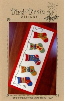 And The Stockings Were Hung Applique Table Runner by Bird Brain Designs BB-327 - Image 1 of 3