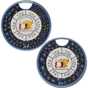 (6,66 EUR/100 g) Schrotblei Sortiment 120 g Klemmblei Posenblei Spaltblei Blei - Bild 1 von 3