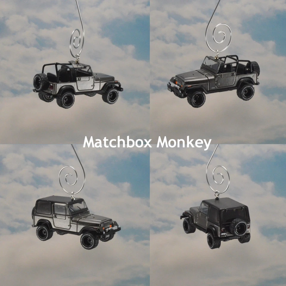 1990 Jeep Wrangler TJ Open Top Custom Christmas Ornament 1:64 Adorno CJ YJ Sport - Image 1 of 1