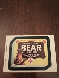 1974 Topps Wacky Packages (9th Series) (Bear Aspirin) (VG)