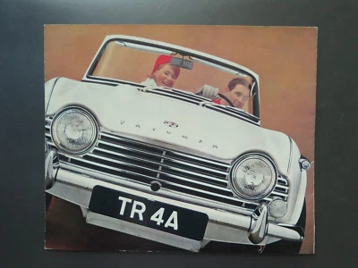 TR 4A TRIUMPH CONVERTIBLE COCHE DEPORTIVO SHOWROOM VENTA FOLLETO A TODO COLOR  Foto 1 de 4