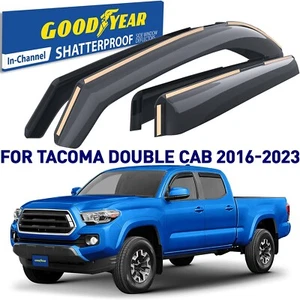 Protectores contra lluvia ventilación viseras sombra para 16-23 Toyota Tacoma doble cabina a prueba de roturas - Imagen 1 de 7