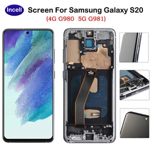 Incell for Samsung Galaxy S20 5G G981 LCD Display Touch Screen Replacement Black - Photo 1 sur 10