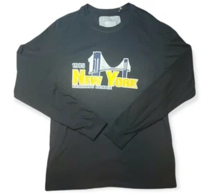 New York Brooklyn Bridge NYC Long Sleeve  Black Tshirt Tee Adults Size Large  - Picture 1 of 4