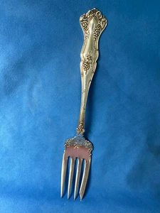 Antik Vintage Traubenmuster Versilbert Rogers Bros. Serviergabel ca. 1906 -9" - Bild 1 von 5