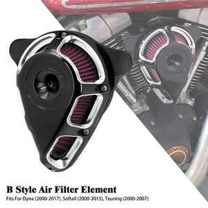 Turnable Air Cleaner Filter Red Intake For Harley Touring 00-2007 Softail 00-15 - Picture 1 of 18