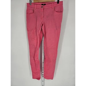 H&M Damenjeans mittelhoher Bund Kaugummi rosa schmales Bein Taschen Größe 10 - Bild 1 von 4