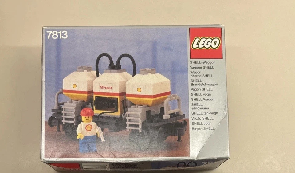 NEW Lego TRAIN 4.5 V 7813 Shell Tanker Wagon Sealed 7813 Rare Vintage Legoland - Image 1 of 4