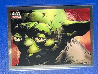 Topps Star Wars Galaxy Chrome 23 Base Wise Yoda #2 - Image 1 of 3