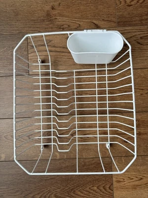  Rubbermaid с покрытием блюдо дренаж сушилка стойка и серебро держатель белый - Изображение 1 из 4