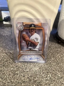 2024 Topps Tribute Dennis Eckersley Orange Auto /25 Oakland Athletics - Picture 1 of 2