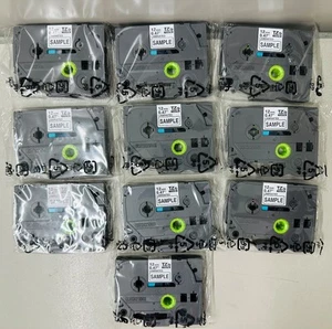 New Genuine Brother P-Touch TZe-231 Set of 10 Sample Black on White Tape Bag - Picture 1 of 2