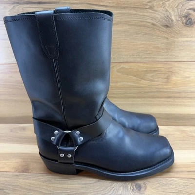 Botas DINGO ARNÉS Dean para Hombres 11.5 EW Cuero Negro Puntera Cuadrada Motociclista Foto 1 de 4