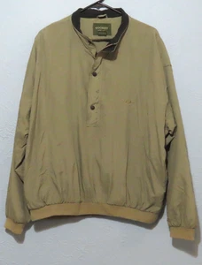 Dockers Golf Men's Large 1/2 Button Pullover Windbreaker Jacket Khaki - Picture 1 of 9
