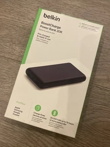 Belkin Power Bank 20000mAh, USB-A & C 15w, Black, for iPhone, Galaxy and more - Photo 1/4