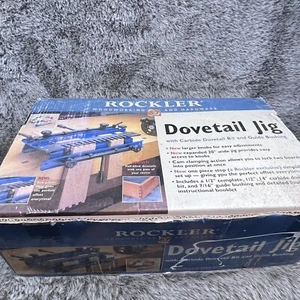 Rockler Dovetail Jig New Open Box w/ Carbide Dovetail Bit and Guide Bushing - Picture 1 of 13